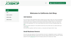 Desktop Screenshot of californiajobshop.com