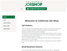 Tablet Screenshot of californiajobshop.com